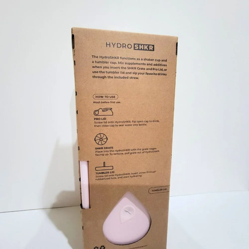 NEW HYDROJUG - PINK SAND HydroShkr 24oz Stainless Steel Shaker Bottle - NIB - Picture 4 of 9